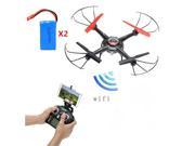 Wltoys V686K 4CH 6 axis Gyro Real time images return FPV Quadcopter WIFI Camera UFO RC Drone Helicopter 3D Rollover One key Return CF Mode Drone with 2 sets B