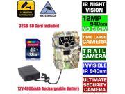 Sg 880v 2inch Lcd Time Lapse Ip66 940nm Hd 12mp 1080P GPS 2 3 4X Digital Zoom Support WIFI SD Card Infrared Trail Hunting Scouting Trail Camera Ir Led Night