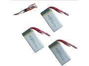 3 Pieces 7.4V 1200mAh 30C Lipo Battery With 1 Piece 3in1 Charge Cable For MJX X101 RC Quadcopter FPV Drone