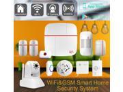 2.4G WiFi GSM Home SOS Call Alarm System Security Kit 2 way Talk HD IP Camera