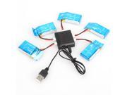5 Pieces 3.7V 850mAh Battery With 1 Piece 5in1 Charger For Syma X5SW X5SC Quadcopter RC Helicopter RC Drone