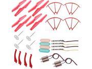 Red Spare Accessory Set for Syma X5SW X5SC Propeller Protective Cover Landing Skid Gear Main blades LED Light Cover Motor Frame