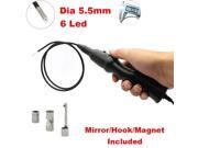 Dia 5.5mm USB Endoscope Inspection Borescope Snake Camera Hook Maganet Mirror
