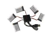 5x 3.7V 850mAh Battery 1x 5in1 Charger For Syma X5SW X5SC RC Drone Quadcopter Airplane Helicopter