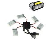 1x 5in1 Battery Charger 5x 720mAh Batteries for Syma X5C 5SW 1x LiPo Battery Fireproof Bag