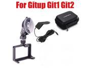 5V Car Charger Storage Bag Dashcam Frame Suction Cup Mount Kit For Gitup Git1 Git2 2K Sports Camera DV