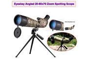 Eyeskey Camouflage Waterproof Angled 20 60x70 Zoom Spotting Scopes Monocular With Tripod