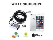 Blueskysea Diameter 9MM 5m Cable Wifi Endoscope Camera IP66 Waterproof Inspection Snake Camera Scope Tube Camera Borescope Endoscope For IOS iPhone Android