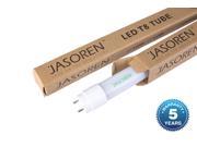 Jasoren 2 pcs set T8 LED Tube 2ft 60cm 10W Frosted Bright White 4000K PC Single Ended power