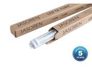 Jasoren 10 pack set LED Tube T8 4ft 18W Clear Daylight 5000K ALU PC Single Ended Power