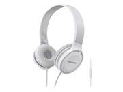 Panasonic Lightweight On-Ear Headphones with Mic + Controller (White) Panasonic Lightweight On-Ear Headphones with Mic + Controller (White)