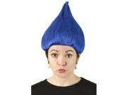 Blue Adult Troll Wig Thing 1 2 Gnome Clown Doll Costume Team Dr. Seuss 90's