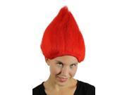 Red Adult Troll Wig Gnome Clown Doll Costume Sports Team Fun Dr. Seuss 90's