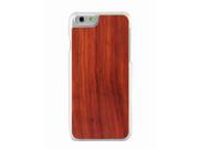 Red Wood Case for iPhone 6 Wooden 6 New Cover Natural Real Rose wood Bamboo Carving Patterns Wood Slice Plastic Edges Back Cover