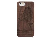 Wood Case for iPhone 6 New Cover Natural Real Walnut Bamboo Carving Patterns Wood Slice Plastic Edges Back Cover