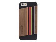 Chine factory outlet Walnut wooden case for iphone 6 Carving Patterns Wood Slice Plastic Edges Back Cover