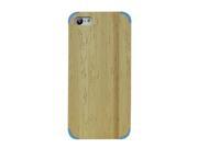Hot selling China Outlet Environmental protection Natural Bamboo wood wooden case for iphone 5c back cover with Blue PC Frame