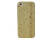 Hot selling Bamboo wooden case for iphone 5c cover_up with White PC frame