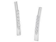 0.1 Cts Sparkles Diamond Earrings in Sterling Silver Real Diamonds