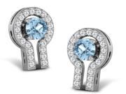 0.21 Cts Sparkles Diamond Earrings in Sterling Silver Real Diamonds