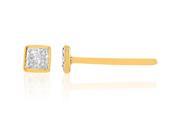 0.04 Cts Sparkles Diamond Earrings in 14KT Gold Real Diamonds