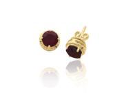 92 Ct Yellow Silver round Shaped Garnet and Diamond Earring 2.4 ct Garnet and 0.01 ct diamond GH SI 2.04 grammes.