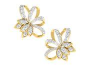 Tanache 0.79 Cts Diamond Earrings in 10KT Yellow Gold GH Color PK Clarity With Normal Push