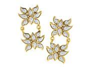 Tanache 0.35 Cts Diamond Earrings in 18KT Yellow Gold GH Color PK Clarity With Normal Push
