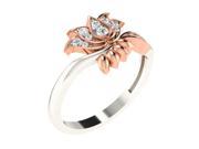 Tanache 0.12 Cts Diamond RING in 18KT Two Tone GH Color PK Clarity