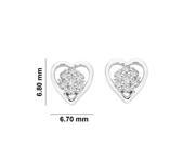 His & Her 0.12 Cts Diamond Heart Earrings in 925 Sterling Silver (GH Color, PK Clarity) His & Her 0.12 Cts Diamond Heart Earrings in 925 Sterling Silver (GH Color, PK Clarity)