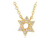 His & Her 0.09 Cts Diamond Star Shape Necklace in 925 Sterling Silver with Yellow Gold Plating (GH Color, PK Clarity) with 16 His & Her 0.09 Cts Diamond Star Shape Necklace in 925 Sterling Silver with Yellow Gold Plating (GH Color, PK Clarity) with 16
