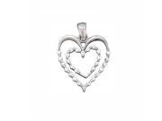 His & Her 1.05 Cts Diamond Pendant in 925 Sterling Silver (GH Color, PK Clarity) with 16 His & Her 1.05 Cts Diamond Pendant in 925 Sterling Silver (GH Color, PK Clarity) with 16