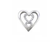 His & Her 0.19 Cts Diamond Pendant in 925 Sterling Silver (GH Color, PK Clarity) with 16 His & Her 0.19 Cts Diamond Pendant in 925 Sterling Silver (GH Color, PK Clarity) with 16