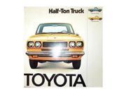 1974 Toyota Pickup Sales Brochure Literature Book Advertisement Options Specs