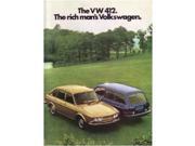 1974 Volkswagen 412 Sales Brochure Literature Book Advertisement Options Specs