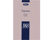 1993 Ford Taurus Owners Manual User Guide Reference Operator Book Fuses Fluids