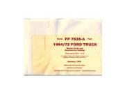 1964 1970 1971 1972 Ford Truck Parts Numbers Book List Interchange Illustrations