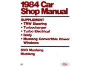 1984 Ford Mustang Svo Shop Service Repair Manual Engine Drivetrain Book OEM