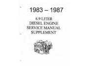 1983 1986 1987 Ford 6.9 Diesel Engine Shop Service Repair Engine Drivetrain Book