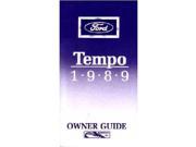 1989 Ford Tempo Owners Manual User Guide Operator Book Fuses Fluids OEM