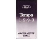 1990 Ford Tempo Owners Manual User Guide Reference Book Fuses Fluids OEM