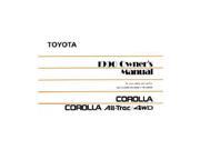 1990 Toyota Corolla Owners Manual User Guide Reference Operator Book Fuses