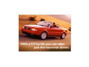 1996 Audi Cabriolet Post Card Sales Piece Mailer Flyer Advertisement Literature