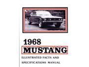 1968 Ford Mustang Facts Features Sales Brochure Literature Options Colors Specs