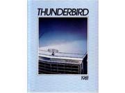 1981 Ford Thunderbird Sales Brochure Literature Book Piece Dealer Advertisement