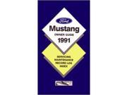 1991 Ford Mustang Owners Manual User Guide Reference Operator Book Fuses Fluids
