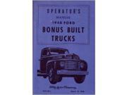 1948 Ford Truck Owners Manual User Guide Reference Operator Book Fuses Fluids