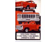 1979 Ford Truck Owners Manual User Guide Reference Operator Book Fuses Fluids