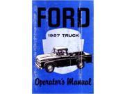 1957 Ford Truck Owners Manual User Guide Reference Operator Book Fuses Fluids