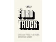 1975 Ford F P M Series Truck Owners Manual User Guide Reference Operator Book